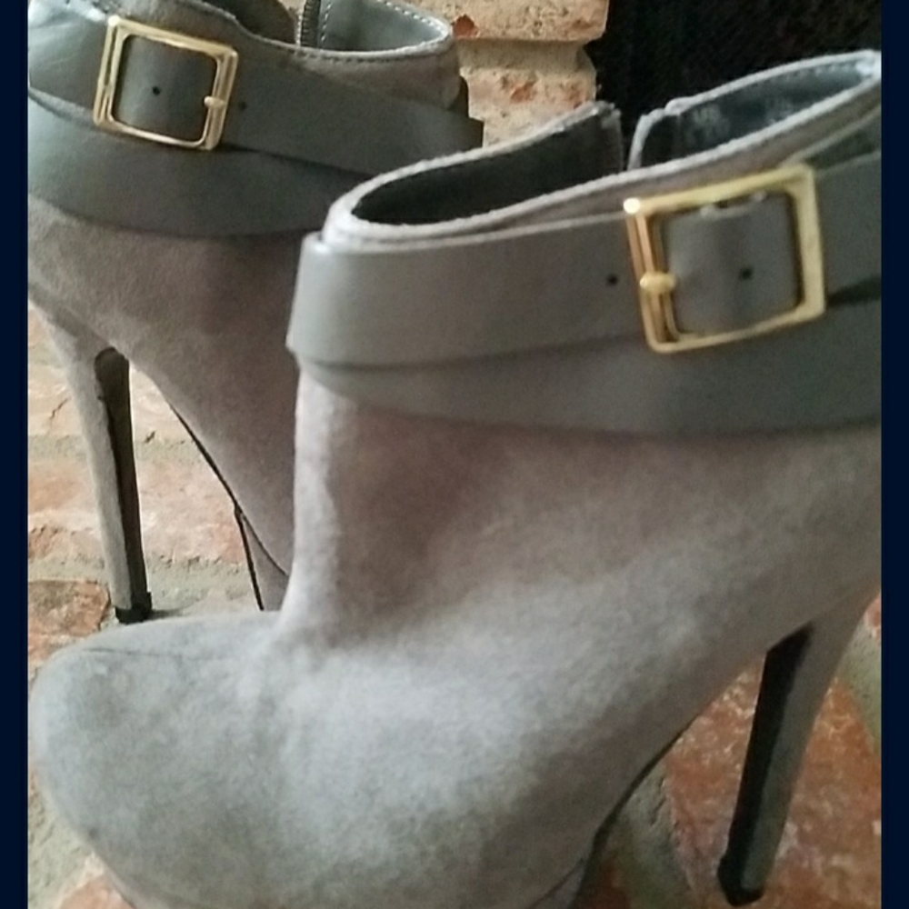 Grey Platform Booties - Picture 5 of 6